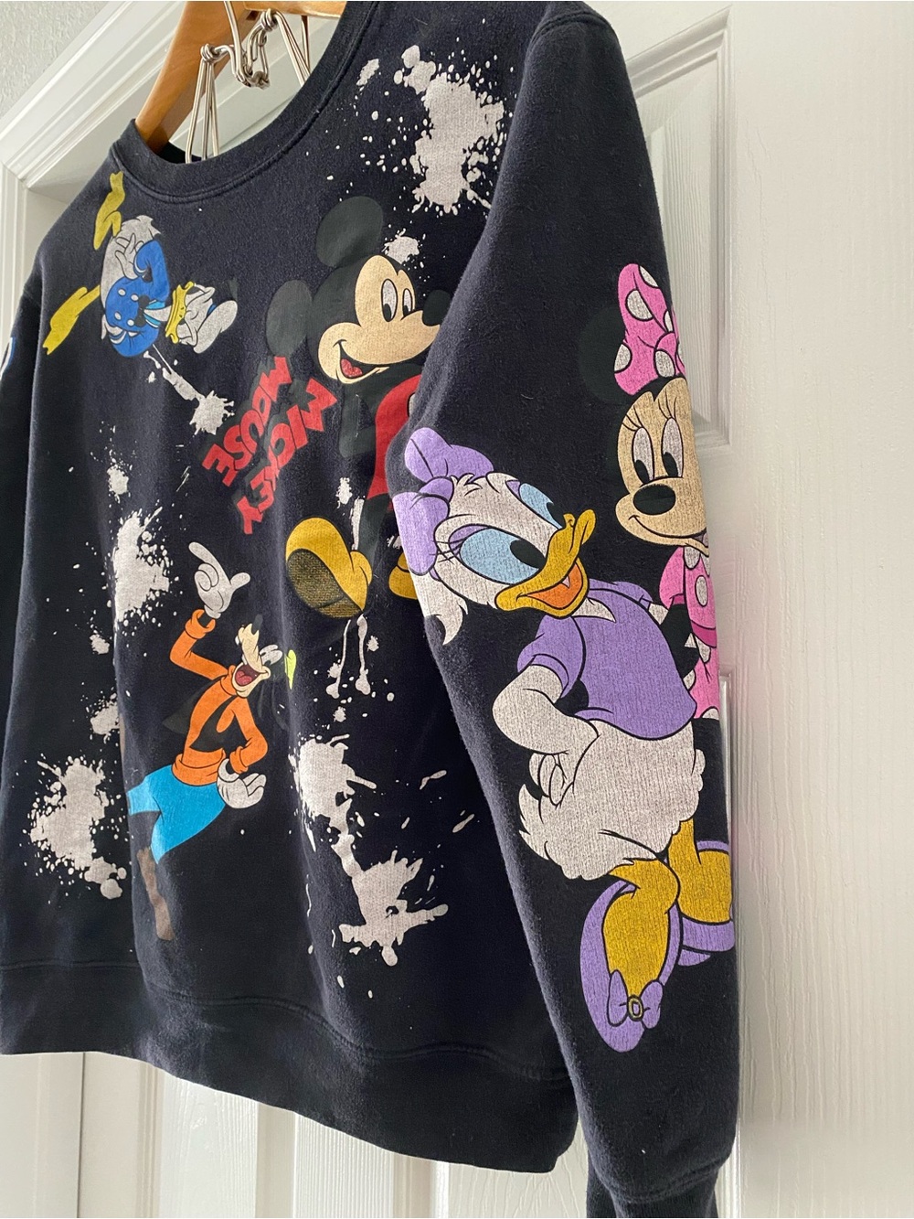 Vintage 90s  Black Disney Fab Five Mickey & Friends Graphic Sweatshirt